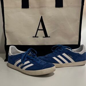 Adidas Gazelle Blue and White Sneakers size 5.5